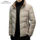 Emporio Armani EA7 Armani 2026 winter new down jacket men's casual solid color stand-up collar white duck down warm down middle-aged men gray M 170