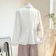 Sibaishe niche design waist shirt for women 2026 spring new fashion solid color lapel long-sleeved shirt