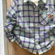 G.duck children's clothing 25 spring new style boys' long-sleeved shirt cotton brushed plaid medium and large children's casual blue 1 140 cm