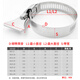 Bingyu BYW-609 304 stainless steel clamp with handle and hose clamp with wrench 18-32mm Chinese and American (10 pieces)