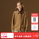 ELLE KIDS children's clothing Maillard long-sleeved shirt girls autumn and winter new corduroy embroidered retro style top khaki 130