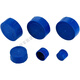 Zhuo Shikun external thread protective sleeve blue plastic NPT thread protection special welded pipe fitting valve flange mouth cap blue LH-1/2 (10 pieces)