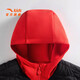 ANTA Children's Boys' and Older Children's Cotton Clothes Red New Year's Clothes 2026 New Year's Eve Warm Middle and Large Children's Hooded Thick Jackets Basic Black-1 140 cm