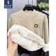 Woodpecker Extra Thick Camel Fleece Sweatshirt Men's Half Turtle Collar One-piece Velvet Mid-Collar Bottoming Shirt Winter Warm Extra Thick Austrian Grain Fleece Top Dark Gray XL Recommended 130-150Jin Jin equals 0.5 kg