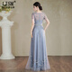 LISM Designer International Light Luxury Brand Evening Dress High-end Light Luxury Niche 2026 Temperament Happy Mom Wedding Banquet Toast Wear Purple Blue S