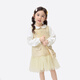 Xiaoyinman children's clothing girls doll collar dress Xiaoxiangfeng 26 spring sweet and cute mesh skirt for children yellow 105