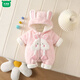Wooden wooden house baby winter clothes plus velvet baby going out to keep warm newborn one-piece cotton-padded clothes cute and thickened 66 yards 73cm 36cm