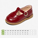 Snuffy girls leather shoes spring little girl campus shoes children's fashionable princess shoes baby toddler shoes burgundy 27