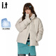 GROUND ZERO Autumn and Winter Couple Model 90 White Duck Down Stand Collar Thickened Warm Down Jacket Apricot L
