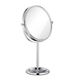 Double-sided household handheld retro magnifying makeup mirror bedroom dressing table mirror makeup mirror desktop desktop mirror 8-inch flat + 3 times magnification thickened classic