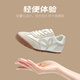 ZHR Zeze Dexun Shoes Women's 2026 Spring New Versatile Flat Bottom Light Fashion Casual Sports Shoes Women BT239 Beige 35