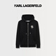 Karl Lagerfeld 100% cotton beaded hooded sweatshirt jacket 26 spring new men's clothing Lafayette