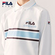 FILA antibacterial function FILA children's clothing long-sleeved 2026 spring new men's and older children's POLO shirts Jade White-WT 170