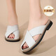 Big brand manufacturer slippers women's outer wear slippers non-slip soft sole versatile light luxury mother white VBXS28063 41