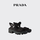 PRADA/Prada gift women's canvas sandals shoes black 37.5