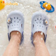 Balabala children's sandals for boys and girls in summer new style cartoon comfortable soft sole lightweight toddler hole shoes baby beach shoes island milk foam blue 23 inner length 14cm suitable for feet 13-13.5cm