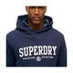 Superdry new men's sweatshirt warm and comfortable cotton daily casual sports fashion versatile layered men's pullover hoodie Blue One size | M