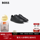 Hugo Boss BOSS New Year's Gift Men's 25th Winter New Embossed Logo Leather Sneakers 005-Black 42