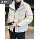 JEEP Jeep Men's Down Jacket Stand Collar Winter 2026 New Extreme Cold Short Winter Clothes Warm Youth Jacket Men's Black M 95-115Jin Jin is equal to 0.5 kg