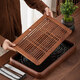 Shantou Lin Village high-end solid wood tea tray household tea table storage drain tray tea tray tea set 2025 new tea sea set dry brew CY medium walnut color tea tray