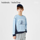 BalaOne children's clothing children's sweatshirt long-sleeved boys and girls 2026 new spring top blue tone 00388 120