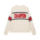 Champion champion color-blocking pullover knit sweater for men 24 winter new women's retro sweater warm beige M
