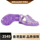 Gucci (GUCCI) buckle crystal transparent fashion sandals women's purple with original shoe box 38