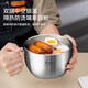 Yusenyi Japan Seiko 304 stainless steel student dormitory rice bowl with lid for soaking instant noodles in a large bowl 304 steel lid bowl (free tableware)