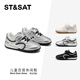 Saturday Children's Shoes Children's Casual Shoes 2026 Spring and Summer New Girls Soft Soled Sports Shoes Boys Leather Versatile Moral Training Shoes Dawn Silver 28 Shoe Inner Length 18.5cm/Suitable for Foot Length 17.7cm