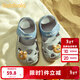 Balabala children's slippers summer boys and girls cartoon color matching casual shoes soft sole lightweight gray tone 00422 15 suitable for feet 15cm long