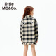 Little MO&Co. parent-child wear little moco children's clothing 25 autumn new style retro plaid shirt long-sleeved tops for boys and girls