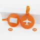 Benzheni suitcase silicone lanyard luggage tag travel luggage cartoon boarding identification tag with handwritten information paper card orange