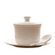 Tuojin household bone china water-proof bird's nest stew pot small ceramic steamed egg soup cup with lid white porcelain for one person 300ml tongue and mouth stew tongue and mouth stew pot 300ml