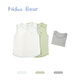 Nido Bear Quick-drying and Breathable Summer New Boys' Vest Baby Contrast Color Line Sports Sleeveless Thin Ivory White 80