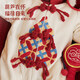 Koala nose, there will be fortune soon, new Chinese New Year clothes, baby New Year Chinese style quilted New Year greetings jumpsuit, crimson 66cm
