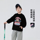 Yoyo Fairy Tale Spring and Autumn Children's Long Sleeve T-shirt 2026 Spring Boys' Bottoming Shirt Fashion Printed Top Medium Large Cotton Trendy Black 110