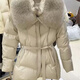 Hengyuanxiang big fur collar white duck down jacket for women winter 2026 new style huge good-looking little ones thickening slimming age reduction off-white M recommended 105-120Jin Jin is equal to 0.5 kg