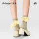 Pami PRIMEET/Pami bow socks women's summer thin mid-calf socks mint mambo miu series boneless pile socks D set-pack 3 pairs one size fits all (suitable for sizes 36-39)