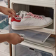 Yusenyi transparent folding plastic box shoe box shoe storage box flip cover single-pack sneakers dust-proof household installation-free wardrobe blue shoe box blue shoe box