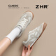 ZHR Zeze Dexun Shoes Women's 2026 Spring New Versatile Flat Bottom Light Fashion Casual Sports Shoes Women BT239 Beige 35