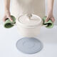 Yusenyi Coaster Household Silicone Insulation Mat Dining Table Pot Coaster Coaster Non-slip High Temperature Resistant Simple Placemat Off-white 1 piece Insulated