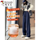 Woodpecker (TUCANO) White Duck Down Pants Women's Winter Outer Wear 2026 New Sports Wide Leg Pants Thickened Warm Narrow Banana Pants Down Style - Black - Long Pants 2XL 30 146-160Jin Jin is equal to 0.5 kg