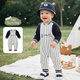 Aqpa good ball series aqpa baby jumpsuit spring and autumn baby pure cotton outing clothing striped white 90cm