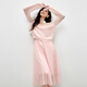 Qiushui Yiren Gentle French Embroidery Suit 2026 Spring New Lazy Cardigan Suspender Skirt Two-piece Set Light Pink XL