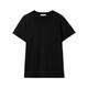 The Row women's T-shirt is breathable and comfortable cotton black daily commuting top versatile and simple black one size | XXS