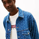 Tommy Hilfiger Tommy men's all-over logo denim jacket blue loose retro trendy jacket 26 spring new style XS