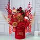Xu Shansi decorative ornaments fortune fruit red fruit simulation floral blessing bucket flower arrangement fortune ornaments home prosperous house New Year ornaments hot stamping 50cm-Peaceful Joy + Apple