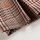 ANTA children's clothing children's skirt for girls and older children spring new trendy plaid pleated skirt woven skirt glazed brown-3 130