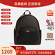 COACH Women's Bag Court 27 Classic Presbyopia Canvas and Pebbled Leather School Bag Backpack Gift for Girlfriend New Dark Brown