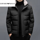 EMPORIO ARMANI Armani thickened down jacket men's short 2026 winter new style removable hood white duck down winter clothing warm and casual green XL 180 (140-155Jin Jin equals 0.5 kg)